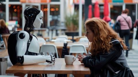 AI with physical body interacting with humans in real situations