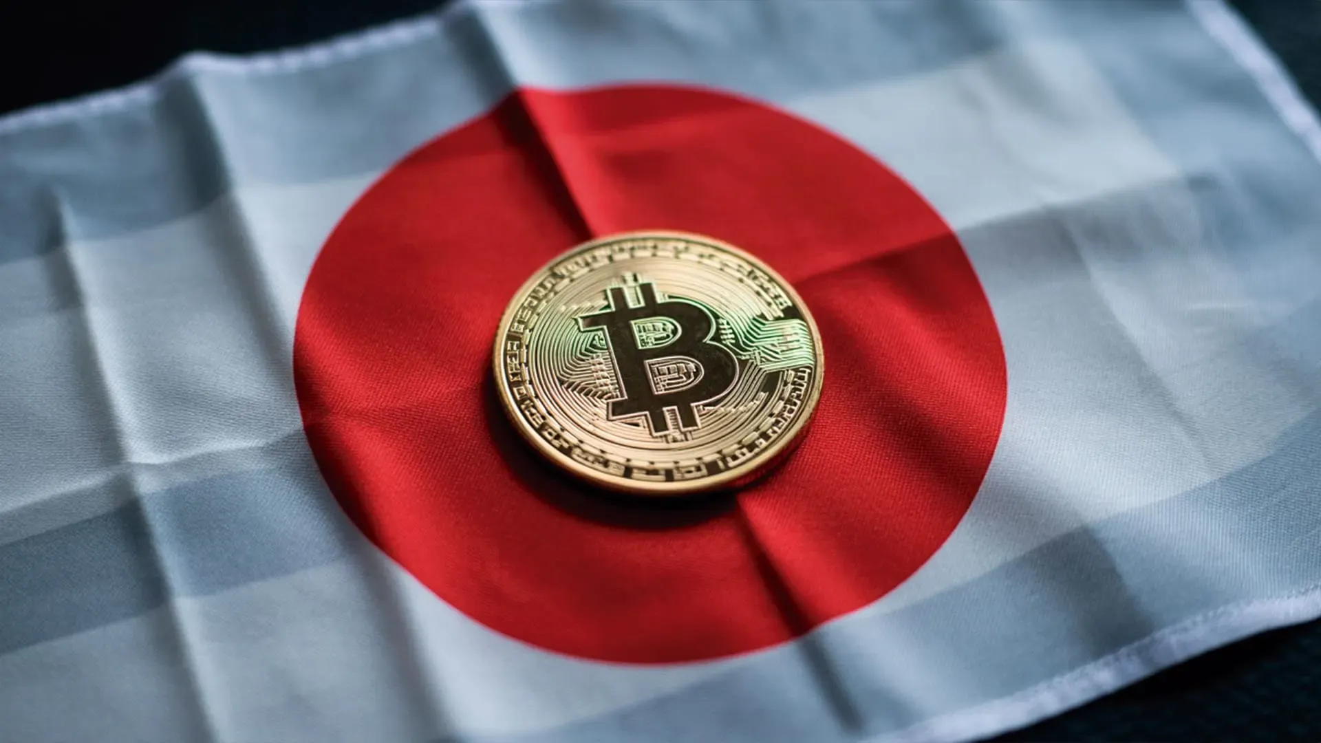 Bitcoin sobre fondo japonés, reflejando el interés de inversores en Japón