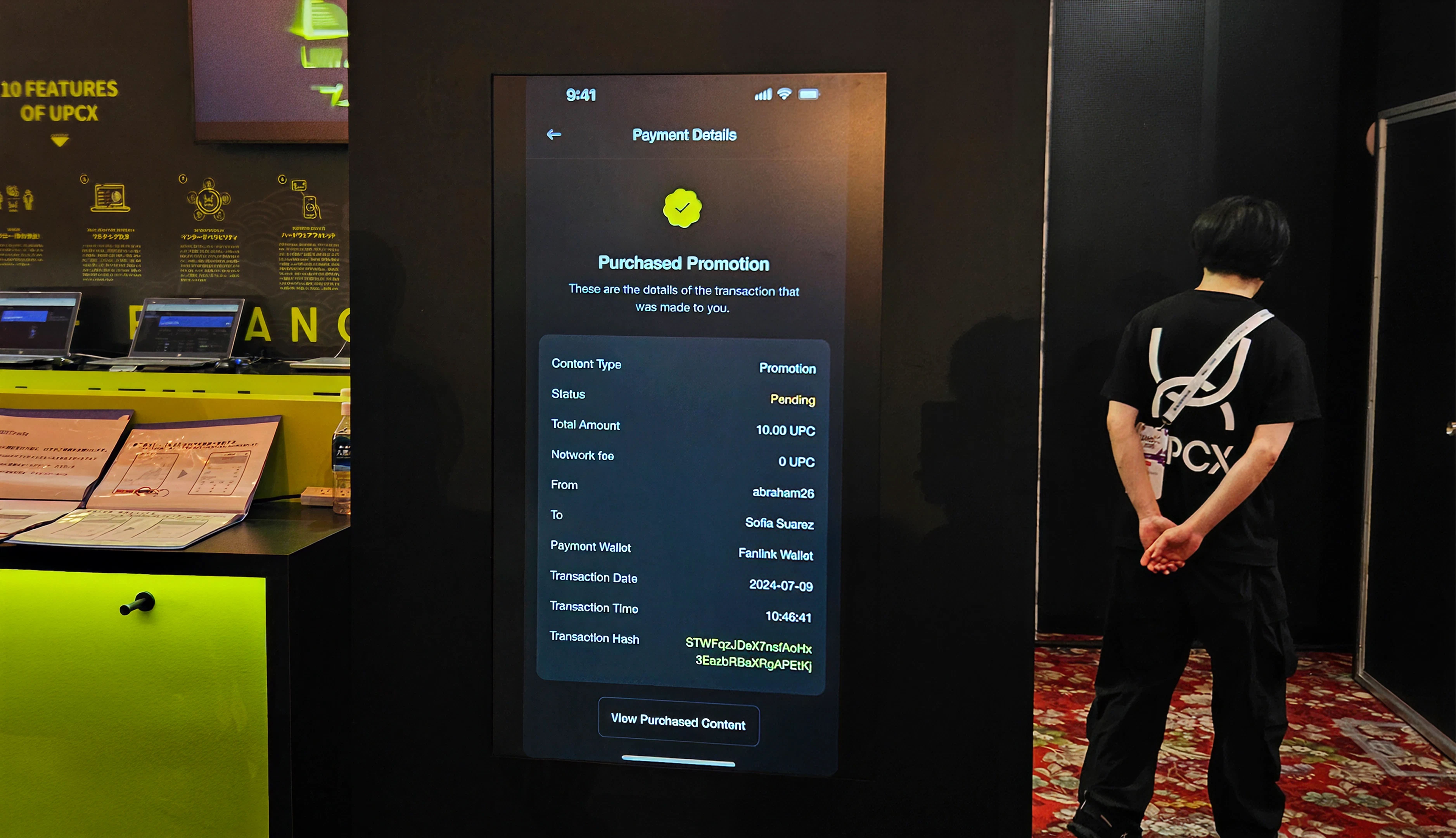 UPCX 100,000 transactions per second Web3.